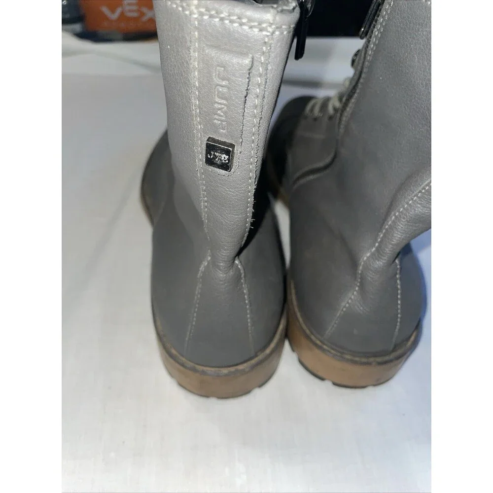 J 75 By Jump Men’s Ankle Boots Sz 13 M Gray Leather Grunge Streetwear Going Out